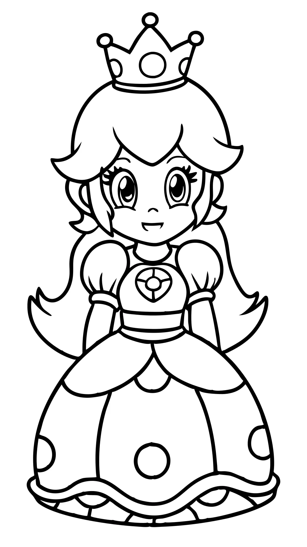 Páginas para colorear de la princesa Peach